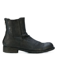 Bottines en cuir noires Officine Creative