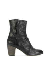 Bottines en cuir noires Ink