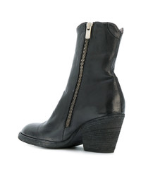 Bottines en cuir noires Officine Creative