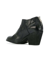 Bottines en cuir noires Officine Creative