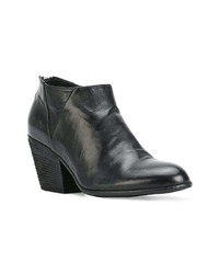 Bottines en cuir noires Officine Creative