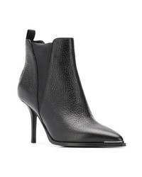 Bottines en cuir noires Acne Studios