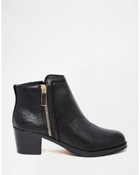 Bottines en cuir noires Ted Baker