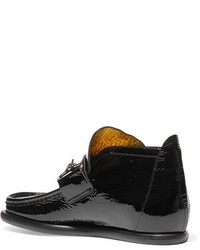 Bottines en cuir noires Acne Studios