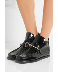 Bottines en cuir noires Acne Studios