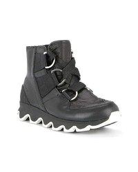 Bottines en cuir noires Sorel