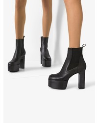 Bottines en cuir noires Rick Owens