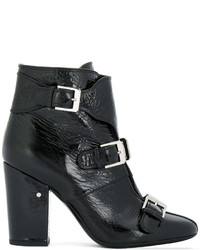 Bottines en cuir noires Laurence Dacade