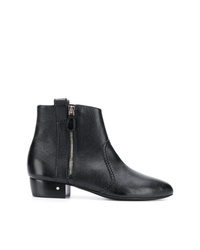 Bottines en cuir noires Laurence Dacade