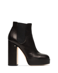 Bottines en cuir noires Laurence Dacade