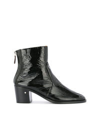 Bottines en cuir noires Laurence Dacade