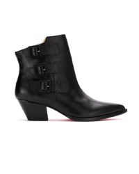 Bottines en cuir noires Zeferino