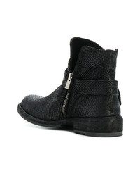 Bottines en cuir noires Officine Creative