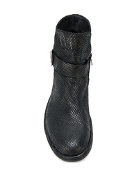 Bottines en cuir noires Officine Creative