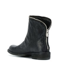 Bottines en cuir noires Officine Creative