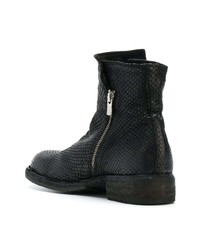 Bottines en cuir noires Officine Creative