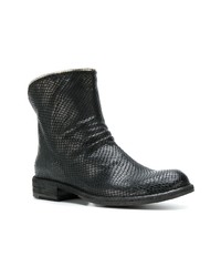 Bottines en cuir noires Officine Creative