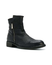 Bottines en cuir noires Officine Creative