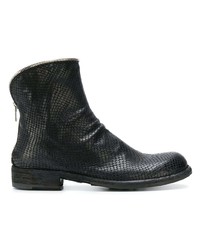 Bottines en cuir noires Officine Creative