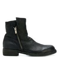 Bottines en cuir noires Officine Creative