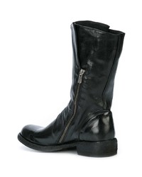 Bottines en cuir noires Officine Creative