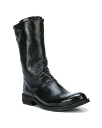 Bottines en cuir noires Officine Creative