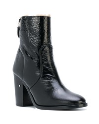 Bottines en cuir noires Laurence Dacade