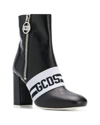 Bottines en cuir noires Gcds