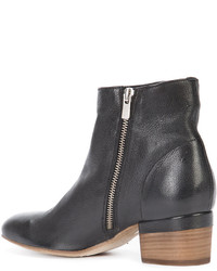 Bottines en cuir noires Officine Creative