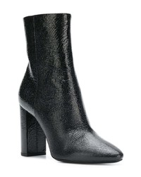 Bottines en cuir noires Saint Laurent