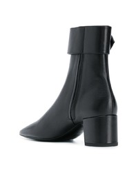 Bottines en cuir noires Saint Laurent