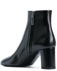 Bottines en cuir noires Saint Laurent