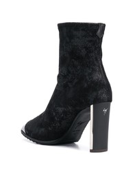 Bottines en cuir noires Giuseppe Zanotti Design