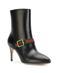 Bottines en cuir noires Gucci