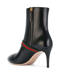 Bottines en cuir noires Gucci