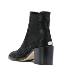 Bottines en cuir noires Jimmy Choo