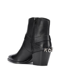 Bottines en cuir noires MICHAEL Michael Kors