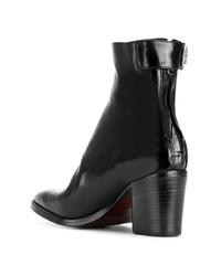 Bottines en cuir noires Alberto Fasciani