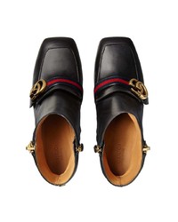 Bottines en cuir noires Gucci