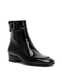 Bottines en cuir noires Saint Laurent