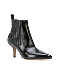 Bottines en cuir noires Dvf Diane Von Furstenberg