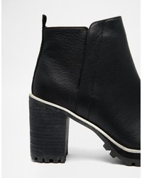 Bottines en cuir noires