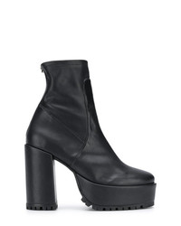 Bottines en cuir noires Morobé