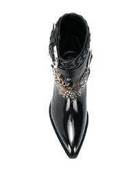 Bottines en cuir noires Philosophy di Lorenzo Serafini