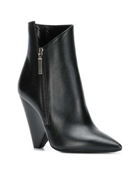 Bottines en cuir noires Saint Laurent