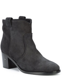 Bottines en cuir noires Laurence Dacade