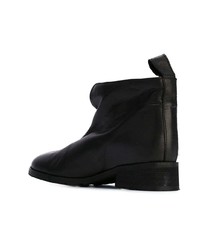 Bottines en cuir noires Minimarket