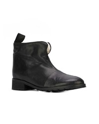 Bottines en cuir noires Minimarket