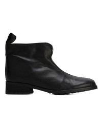 Bottines en cuir noires Minimarket