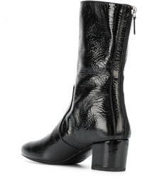 Bottines en cuir noires Laurence Dacade